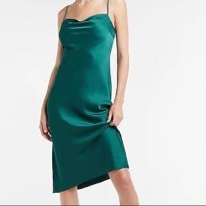 EXPRESS Satin Midi Slip Dress